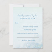 Invitation Réponse de mariage formel floral d'hortensia (Dos)