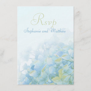 Invitation Réponse de mariage formel floral Hydrangea