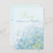 Invitation Réponse de mariage formel floral Hydrangea (Devant / Derrière)