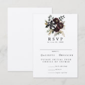 Invitation Réponse de mariage gothique (Devant / Derrière)