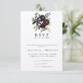 Invitation Réponse de mariage gothique (Debout devant)