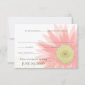 Invitation Réponse de mariage Jardin Rose Daisy Love (Devant)