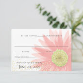 Invitation Réponse de mariage Jardin Rose Daisy Love (Debout devant)