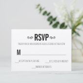 Invitation Réponse de mariage kraft rustique charmant (Debout devant)