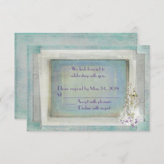 Invitation Réponse de mariage Lys des vallées (Devant / Derrière)