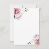 Invitation Réponse de mariage moderne avec verdure florale de (Dos)