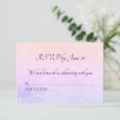 Invitation Réponse de mariage Rainbow Daisy (Debout devant)