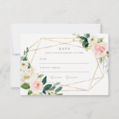Invitation Réponse de mariage romance de printemps géométriqu (Devant)