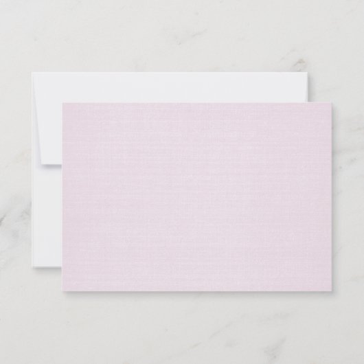 Invitation Réponse de mariage ruban blanc (Dos)