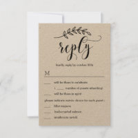 Réponse de mariage Rustique Élégance avec Menu Kra