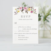 Invitation Réponse de mariage simplement jolie avec options d (Debout devant)