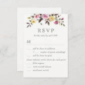 Invitation Réponse de mariage simplement jolie avec options d (Devant / Derrière)