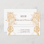 Invitation Réponse de mariage Steampunk (Devant / Derrière)