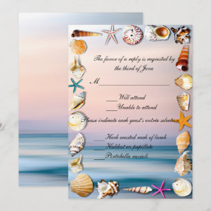 Invitation Réponse de mariage sur une plage de sable tropical