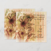 Invitation Réponse de mariage tournesol vintage (Devant / Derrière)
