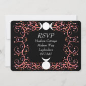 Invitation Réponse de mariage wiccan Dieu cornu & Triple Dées (Dos)