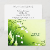 Invitation Réponse de réception de mariage au muguet (Devant / Derrière)