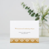 Invitation Réponse de RSVP de mariage avec bordure en filigra (Debout devant)