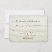 Invitation Réponse de soie de mariage avec des marguerites (Devant)