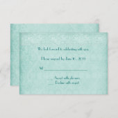 Invitation Réponse dentelle et damas (Devant / Derrière)