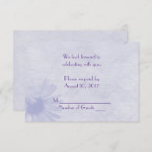 Invitation Réponse douce lavande Daisy (Devant / Derrière)