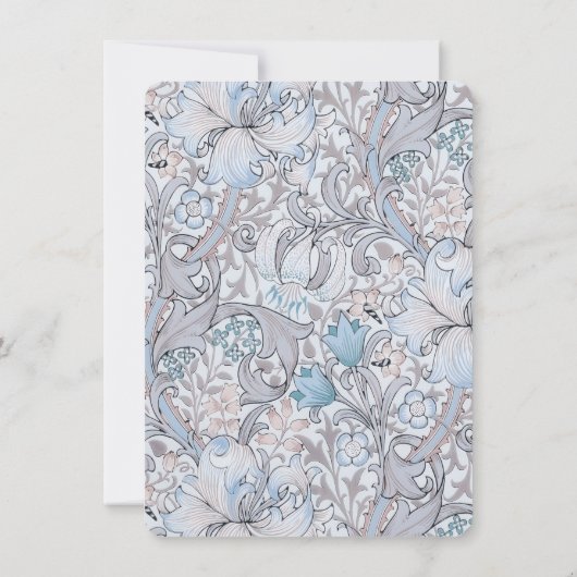 Invitation Réponse du Mariage RSVP Classic Golden Lily Pastel (Dos)