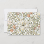 Invitation Réponse du Mariage RSVP Classic Golden Lily Pastel (Dos)