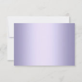 Invitation Réponse élégante diamant violet RSVP (Dos)