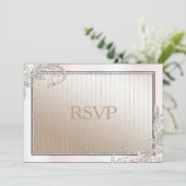 Invitation Réponse Ivory et Satin (Debout devant)