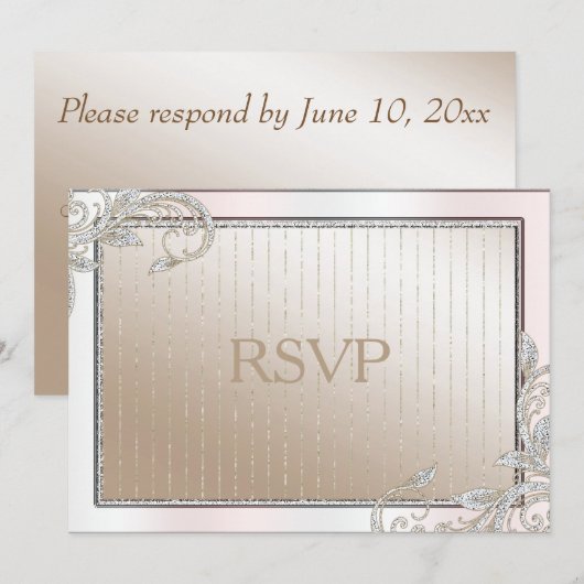 Invitation Réponse Ivory et Satin (Devant / Derrière)