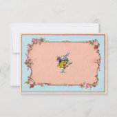 Invitation Réponse Mariage Merveilleux Lapin Fleurs Invitatio (Dos)