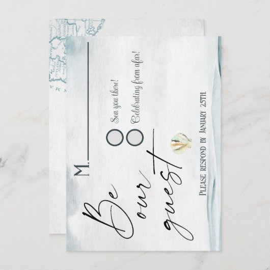 Invitation Réponse nautique  (Devant / Derrière)