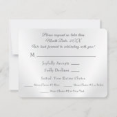 Invitation Réponse pour Anniversaire ou Mariage avec Choix de (Dos)