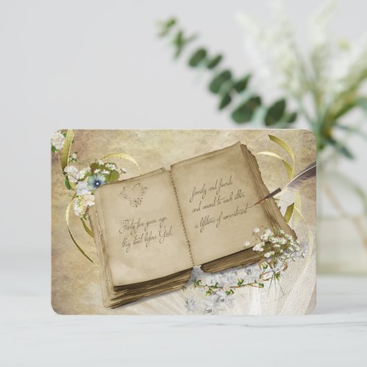 Invitation Réponse pour la cérémonie de renouvellement de vœu (Debout devant)