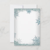 Invitation Réponse pour la fête de Noël au flocon de neige bl (Dos)