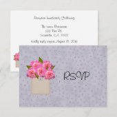 Invitation Réponse pour la réception de mariage au pot de piv (Devant / Derrière)