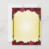 Invitation Réponse pour la soirée Princesse Pailletée Rose Ro (Dos)