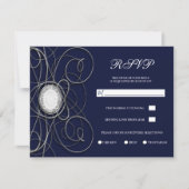 Invitation Réponse pour l'anniversaire de mariage Saphir Bleu (Devant)