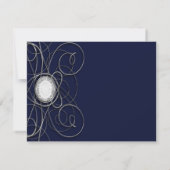 Invitation Réponse pour l'anniversaire de mariage Saphir Bleu (Dos)