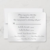 Invitation Réponse pour l'anniversaire ou le mariage avec les (Dos)