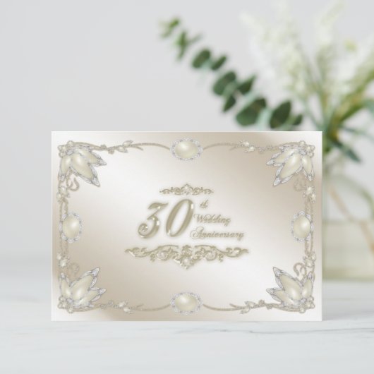 Invitation Réponse pour le 30e anniversaire de mariage (Debout devant)