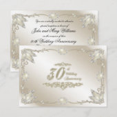 Invitation Réponse pour le 30e anniversaire de mariage (Devant / Derrière)
