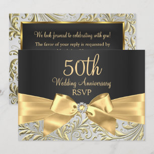 Invitation Réponse pour le 50e anniversaire de mariage Arc en