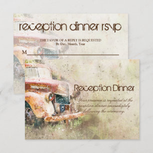Invitation Réponse pour le dîner de réception dans un camion