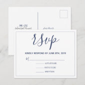 Invitation Réponse pour le dîner de répétition (Devant / Derrière)