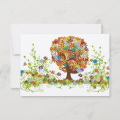 Invitation Réponse pour le mariage de la succursale Enchanted (Dos)