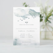 Invitation Réponse pour le mariage Winter Mystère + choix du  (Debout devant)