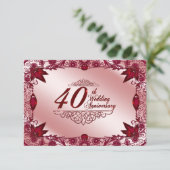 Invitation Réponse pour les 40 ans de mariage (Debout devant)