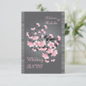 Invitation Réponse pour les fleurs de cerisier (Sakura) (Debout devant)