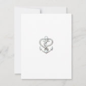 Invitation Réponse pour mariage côtier avec corde d'ancre de (Dos)